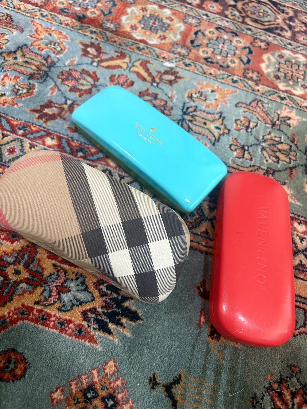 Valentino, Kate Space, Burbary glasses cases lot